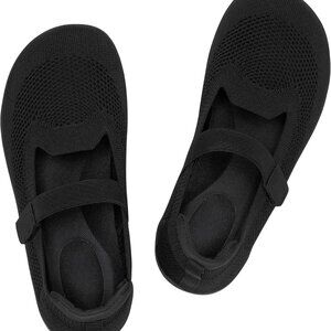 Women's Wide Toe Mary Jane Flats Breathable Lightweight Slip On Dance Shoes
